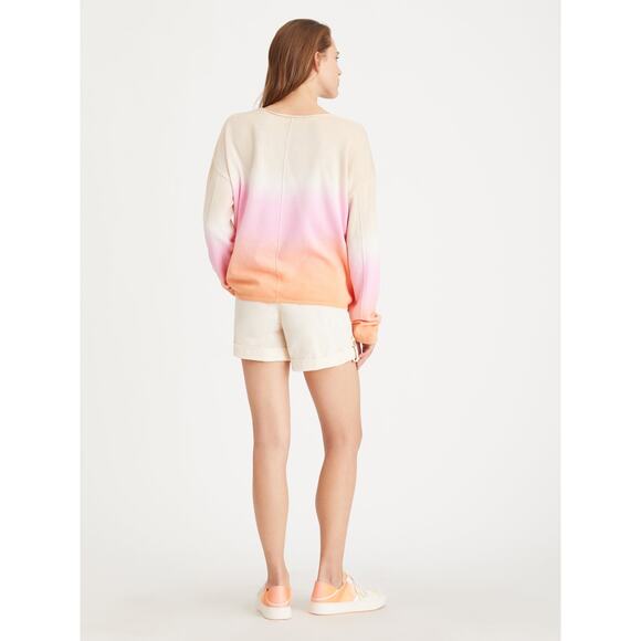SANCTUARY | Women’s Horizon Sweater Pink Sherbet Ombre Cotton Blend V-Neck Small - Picture 11 of 12